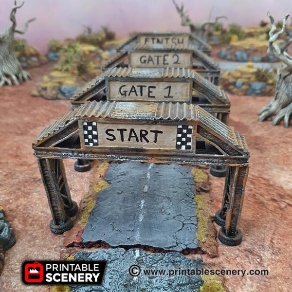 Gaslands compatible Gate & Checkpoints (4 Units) – Customeeple