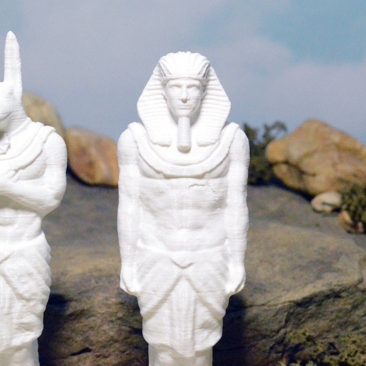 Temple Statues 15mm 28mm 32mm for D&D Terrain, DnD Pathfinder Desert, Scorching Sands, Egyptian Statues