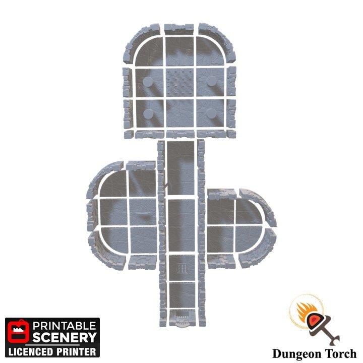 Modular Dungeon 28mm for D&D Dungeon Terrain, Modular OpenLOCK Building Tiles, DnD Pathfinder Traps