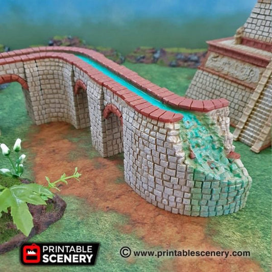 Ancient Aqueduct Ruins 15mm 28mm 32mm for D&D Terrain, DnD Sci-Fi Warhammer 40k New Eden Ancient Civilization Miniature Aqueduct Ruins