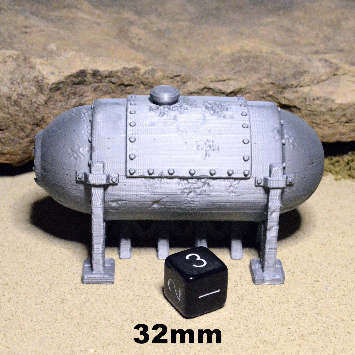 Miniature Fuel Tank for Gaslands Terrain 15mm 20mm 28mm 32mm, Gas Tank for Urban Fallout Post-Apocalyptic Scrapyard