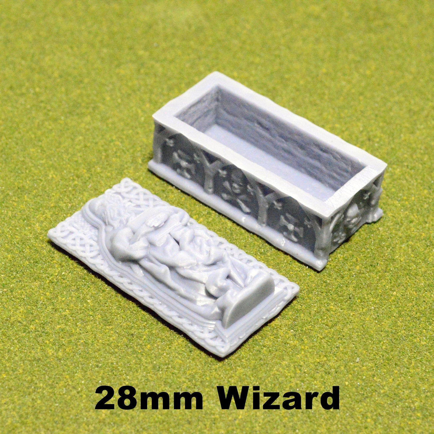 Miniature Sarcophagus Dwarf or Wizard 15mm 28mm for D&D Terrain, DnD Pathfinder Crypt