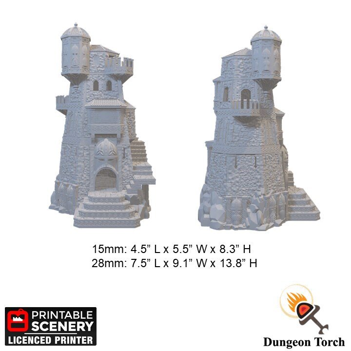 Ironhelm Fortress 15mm 28mm for D&D Terrain, DnD Pathfinder Dwarven Tower