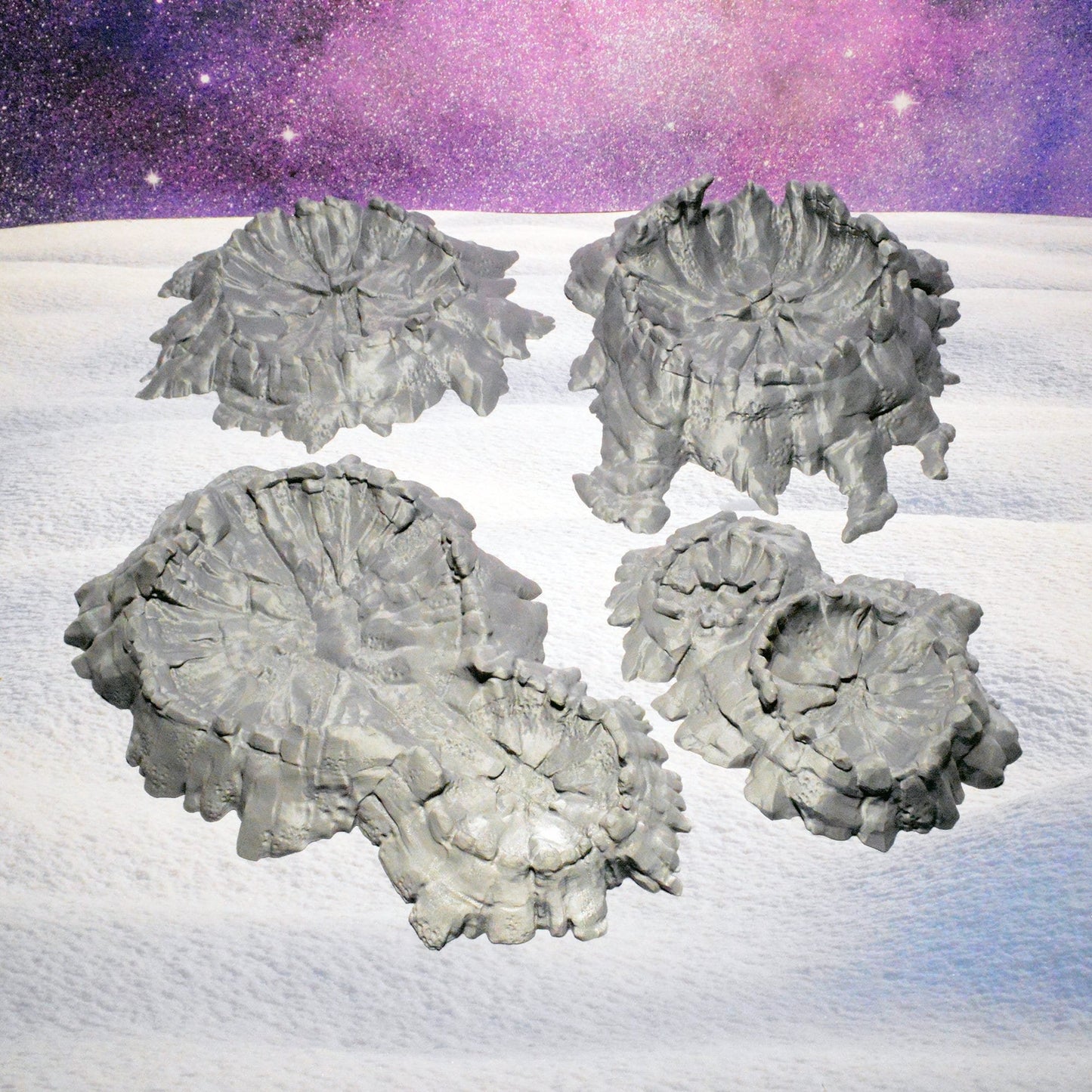 Miniature Lunar Craters 15mm 20mm 28mm 32mm for Warhammer 40k, Star Wars Legion, D&D DnD Pathfinder, Sci-Fi Moon Base