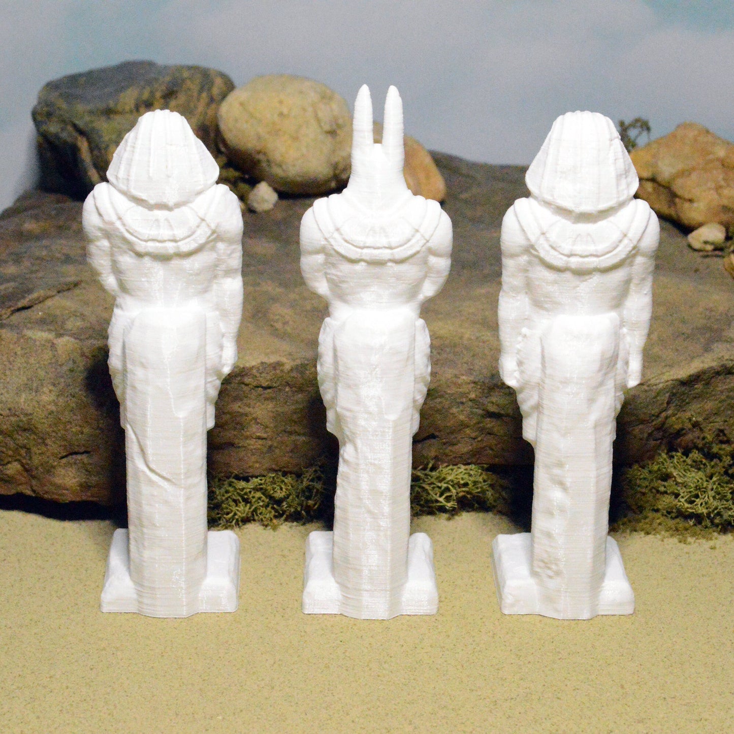 Temple Statues 15mm 28mm 32mm for D&D Terrain, DnD Pathfinder Desert, Scorching Sands, Egyptian Statues