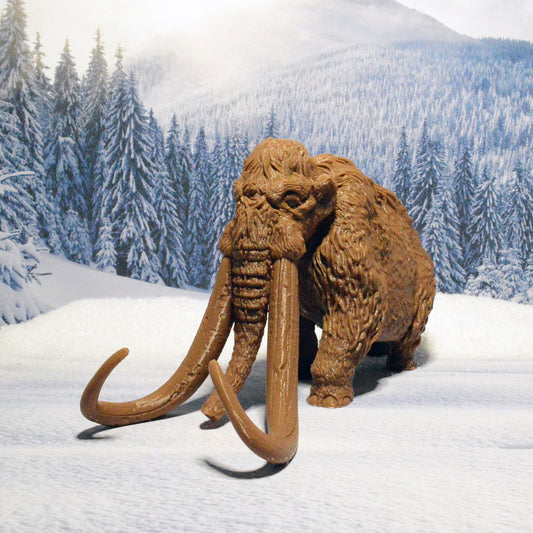 Miniature Wooly Mammoth 15mm 28mm 32mm 56mm for D&D Icewind Dale Terrain, DnD Pathfinder Arctic Frozen Snowy Icy Animal, Diorama Terrain