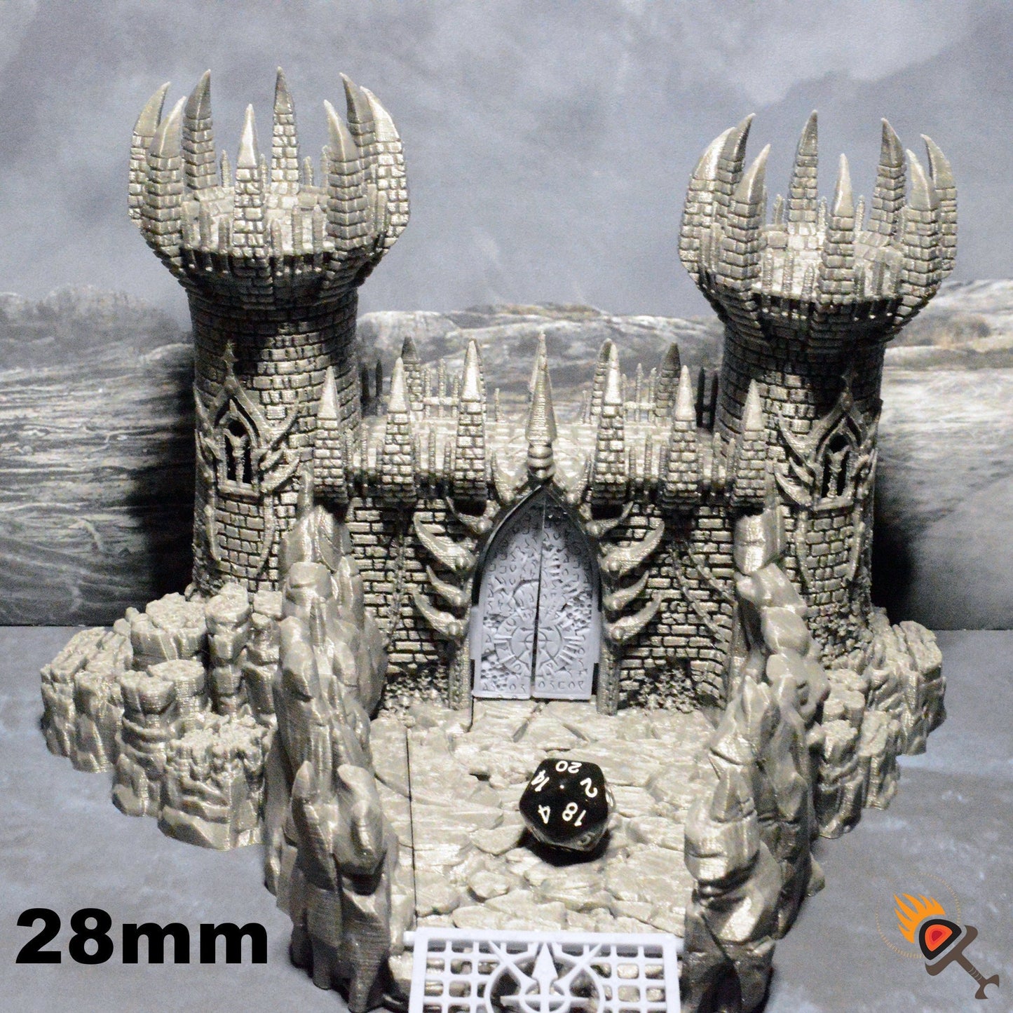 Hell Gate 15mm 28mm for D&D Terrain, DnD Pathfinder Warhammer 40k Demon Entrance