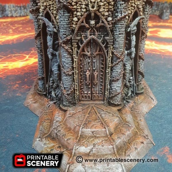 Temple of the Damned 15mm 28mm for D&D Terrain, DnD Pathfinder Warhammer 40k Demon Tower